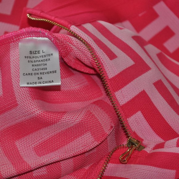 2 Pc Pink Barbiecore Bodycon Stretch High Waisted Pant Suit Cropped Jacket M-L - Picture 11 of 11